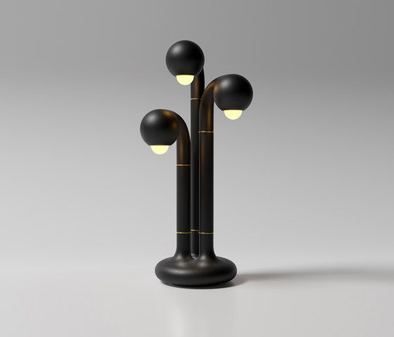 Table Lamp 3-Globe 28” Matte Black | Lampade tavolo | Entler