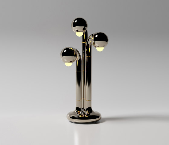 Table Lamp 3-Globe 28” Palladium | Lámparas de sobremesa | Entler