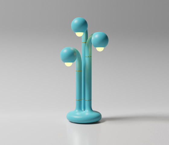 Table Lamp 3-Globe 28” Robin's Egg | Table lights | Entler