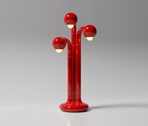 Table Lamp 3-Globe 32” Cherry | Lámparas de sobremesa | Entler