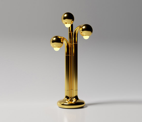 Table Lamp 3-Globe 32” Gold | Lámparas de sobremesa | Entler