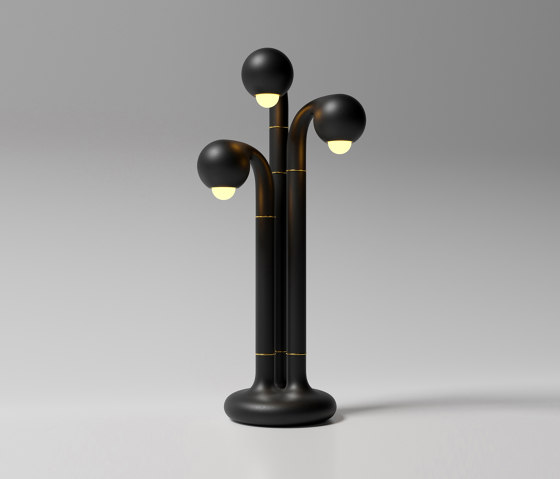 Table Lamp 3-Globe 32” Matte Black | Lampade tavolo | Entler