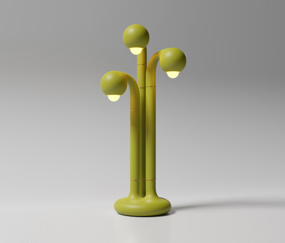 Table Lamp 3-Globe 32” Matte Chartreuse | Lampade tavolo | Entler