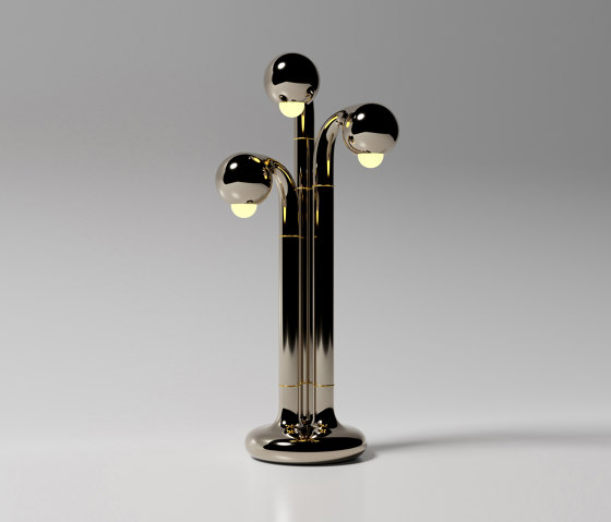 Table Lamp 3-Globe 32” Palladium | Tischleuchten | Entler