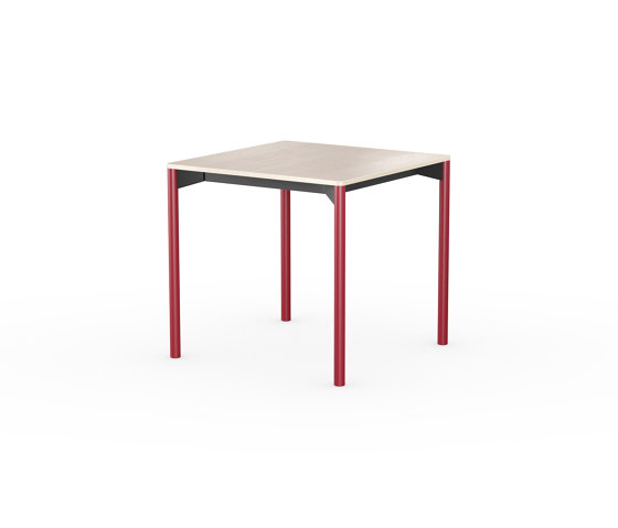 iLAIK extendable table 80 - birch/rounded/sienna red | Dining tables | LAIK