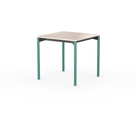 iLAIK extendable table 80 - birch/rounded/emerald green | Dining tables | LAIK