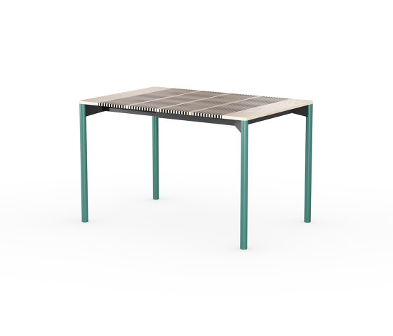 iLAIK extendable table 80 - birch/rounded/emerald green | Mesas comedor | LAIK