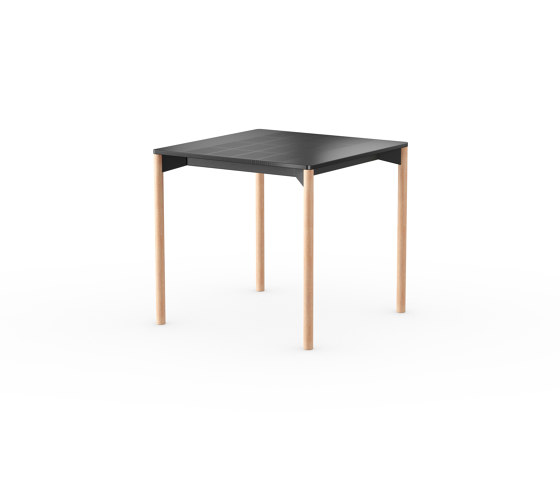 iLAIK extendable table 80 - black/rounded/oak | Dining tables | LAIK