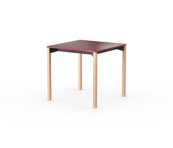 iLAIK extendable table 80 - sienna red/angular/oak | Dining tables | LAIK