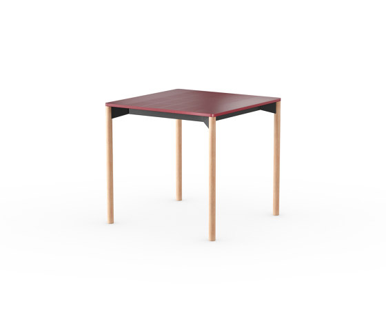 iLAIK extendable table 80 - sienna red/rounded/oak | Dining tables | LAIK