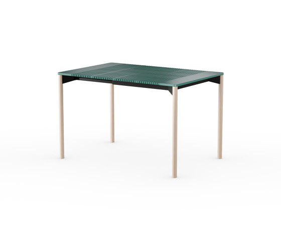 iLAIK extendable table 80 - emerald green/rounded/birch | Dining tables | LAIK