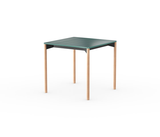 iLAIK extendable table 80 - emerald green/rounded/oak | Dining tables | LAIK