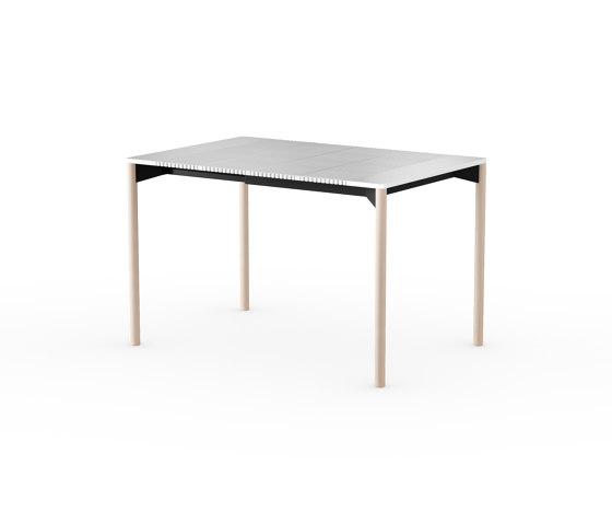 iLAIK extendable table 80 - white/rounded/birch | Dining tables | LAIK