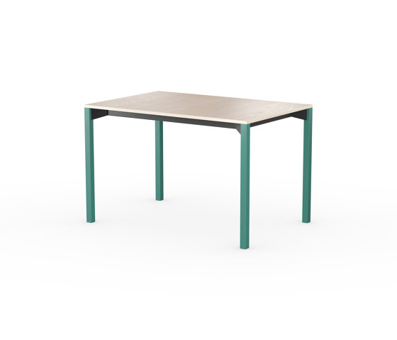 iLAIK extendable table 120 - birch/angular/emerald green | Dining tables | LAIK