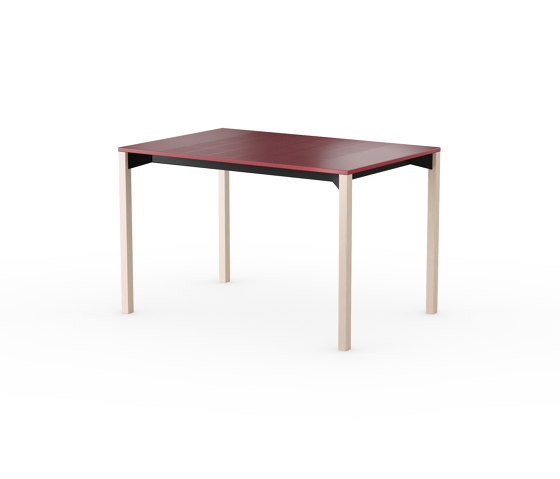 iLAIK extendable table 120 - sienna red/angular/birch | Dining tables | LAIK