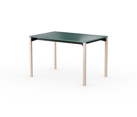 iLAIK extendable table 120 - emerald green/angular/birch | Dining tables | LAIK