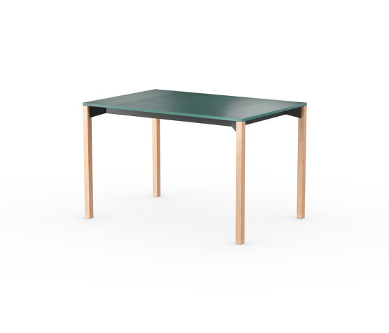 iLAIK extendable table 120 - emerald green/angular/oak | Dining tables | LAIK