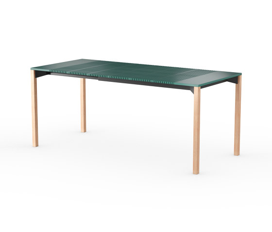 iLAIK extendable table 120 - emerald green/angular/oak | Dining tables | LAIK