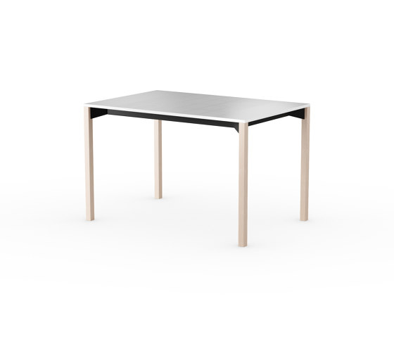 iLAIK extendable table 120 - white/angular/birch | Dining tables | LAIK