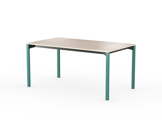 iLAIK extendable table 160 - birch/angular/emerald green | Dining tables | LAIK