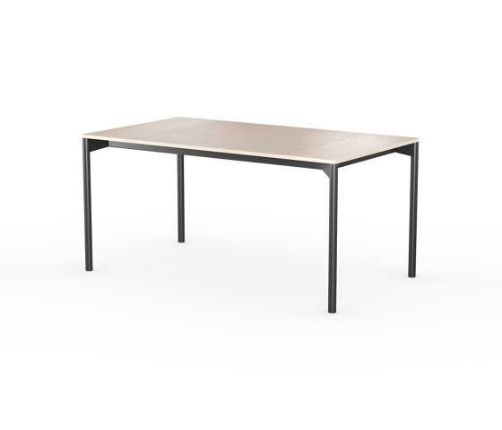 iLAIK extendable table 160 - birch/rounded/black | Dining tables | LAIK