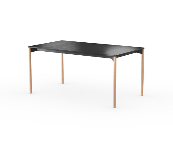 iLAIK extendable table 160 - black/rounded/oak | Tavoli pranzo | LAIK