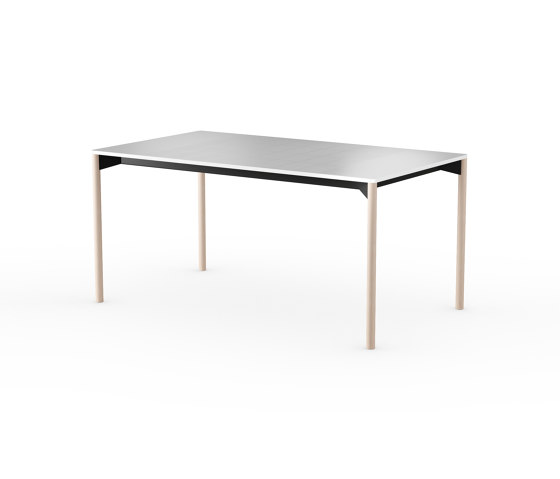 iLAIK extendable table 160 - white/rounded/birch | Dining tables | LAIK