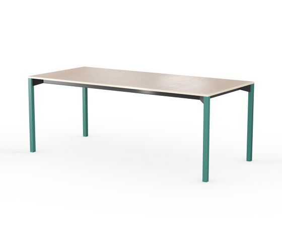 iLAIK extendable table 200 - birch/angular/emerald green | Dining tables | LAIK