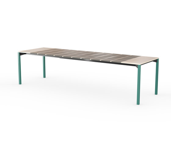 iLAIK extendable table 200 - birch/angular/emerald green | Dining tables | LAIK