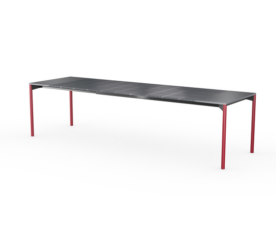 iLAIK extendable table 200 - gray/rounded/sienna red | Dining tables | LAIK