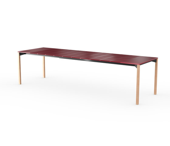 iLAIK extendable table 200 - sienna red/angular/oak | Dining tables | LAIK