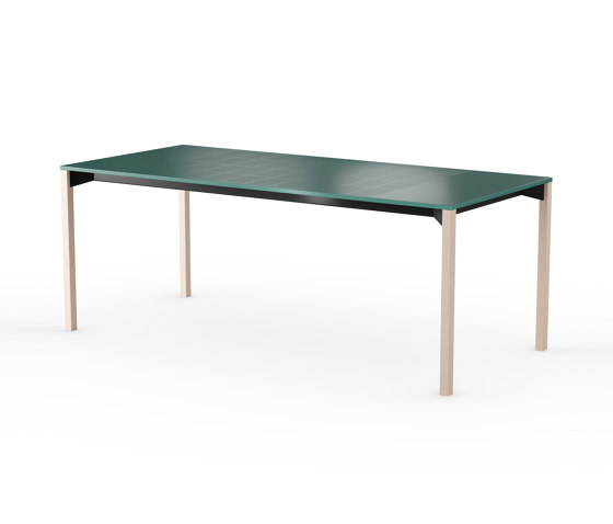 iLAIK extendable table 200 - emerald green/angular/birch | Dining tables | LAIK