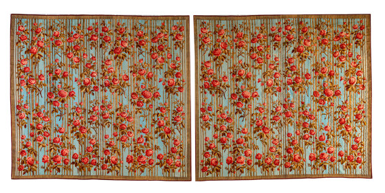Pair of Aubusson Tapestries  with golden threads | Tapices | D.S.V. CARPETS