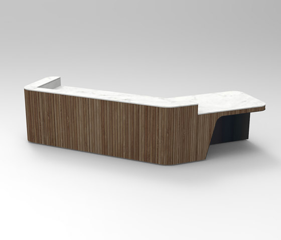 Join Desk Wood Configuration 9 | Comptoirs | Isomi