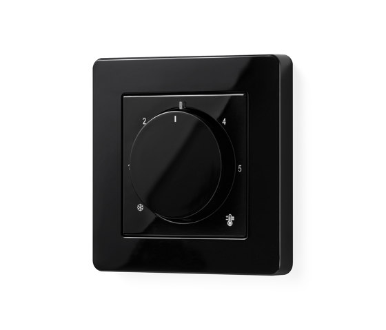 A FLOW | Room Thermostat Black | Heating / Air-conditioning controls | JUNG