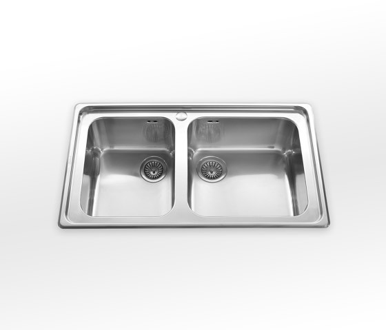 Built-in sink Basic 87/2VP | Kitchen sinks | ALPES-INOX