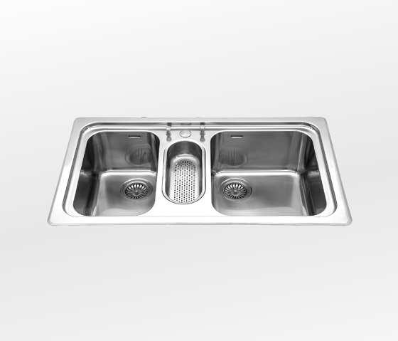 Built-in sinks multipurpose F 589/2V1B-E | Kitchen sinks | ALPES-INOX