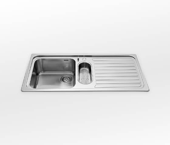 Built-in sinks radius 60 F 5109/1V1B1S | Fregaderos de cocina | ALPES-INOX