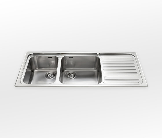 Built-in sinks radius 60 F 5119/2V1S | Fregaderos de cocina | ALPES-INOX
