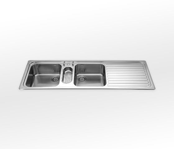 Built-in sinks radius 60 F 5159/2V1B1S | Éviers de cuisine | ALPES-INOX