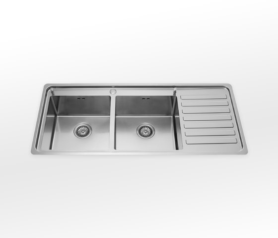 Built-in sinks radius 12 depth 51 LFRS 5117/2V1S | Kitchen sinks | ALPES-INOX