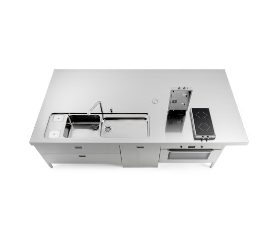 Washing and cooking elements I-LC310-C120+L60+F90+snack/1 | Cuisines compactes | ALPES-INOX