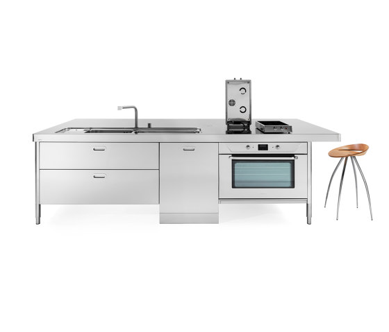 Washing and cooking elements I-LC310-C120+L60+F90+snack/1 | Compact kitchens | ALPES-INOX