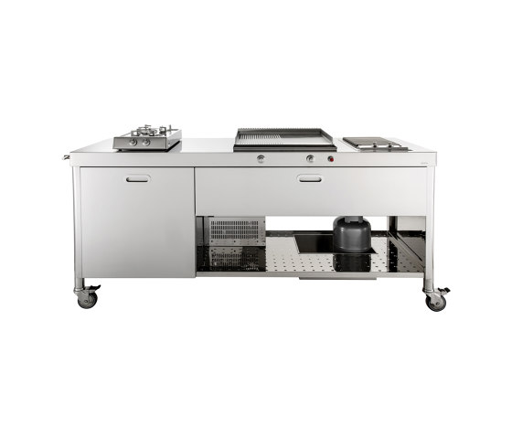 Outdoor kitchens OUT190-FRIGO60+C120/1 | Cocinas compactas | ALPES-INOX