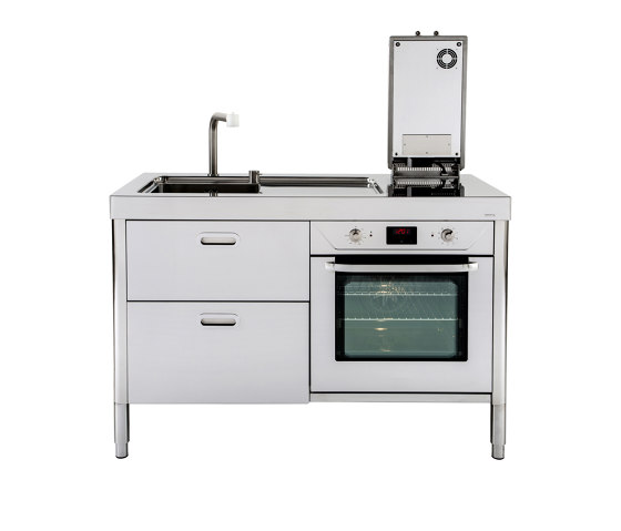 Washing and cooking kitchens LC130-C60+F60/1 | Compact kitchens | ALPES-INOX