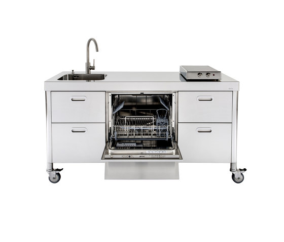 Washing and cooking kitchens LC160-C45+L60+C45/1 | Compact kitchens | ALPES-INOX