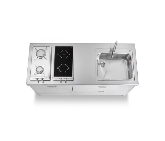 Washing and cooking kitchens LC160-L60+C90/1 | Cuisines compactes | ALPES-INOX