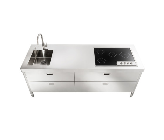 Waschen-kochen-Küchen
 LC220-C90+C120/11 | Kompaktküchen | ALPES-INOX