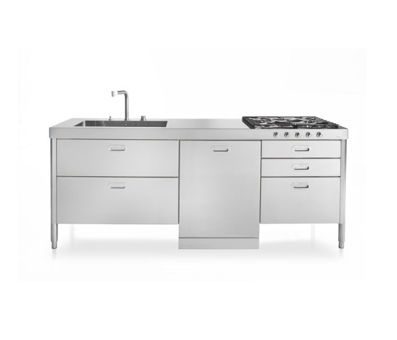 Washing and cooking kitchens LC220-C90+L60+C60/1 | Compact kitchens | ALPES-INOX