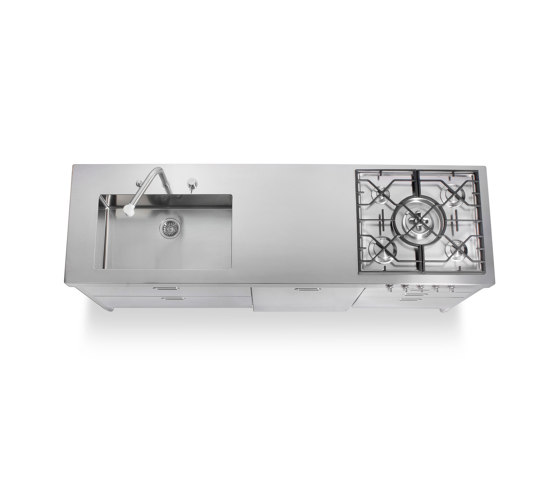 Washing and cooking kitchens LC220-C90+L60+C60/1 | Cuisines compactes | ALPES-INOX